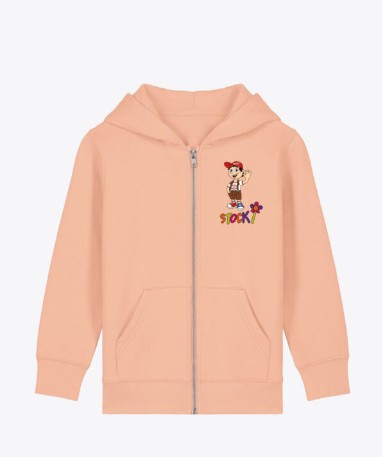 STOCKI Kinder Zip Hoodie - Fraiche Peche
